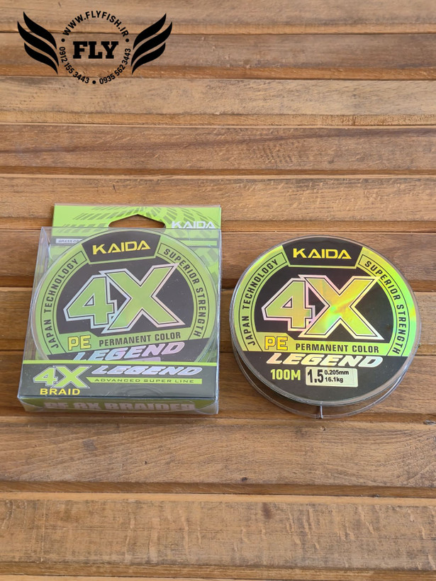 نخ ماهیگیری ابریشم کایدا KAIDA 4X 100m سایز 0.20