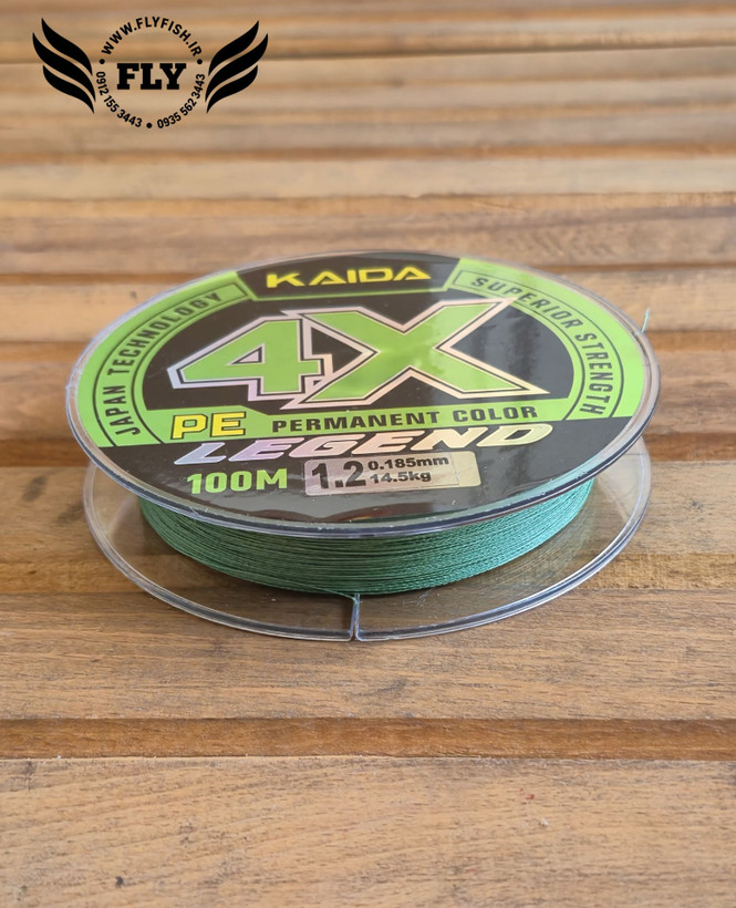 نخ ماهیگیری ابریشم کایدا KAIDA 4X 100m سایز 0.18