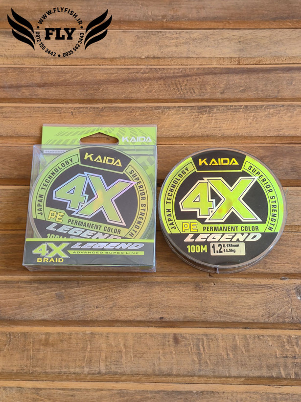 نخ ماهیگیری ابریشم کایدا KAIDA 4X 100m سایز 0.18