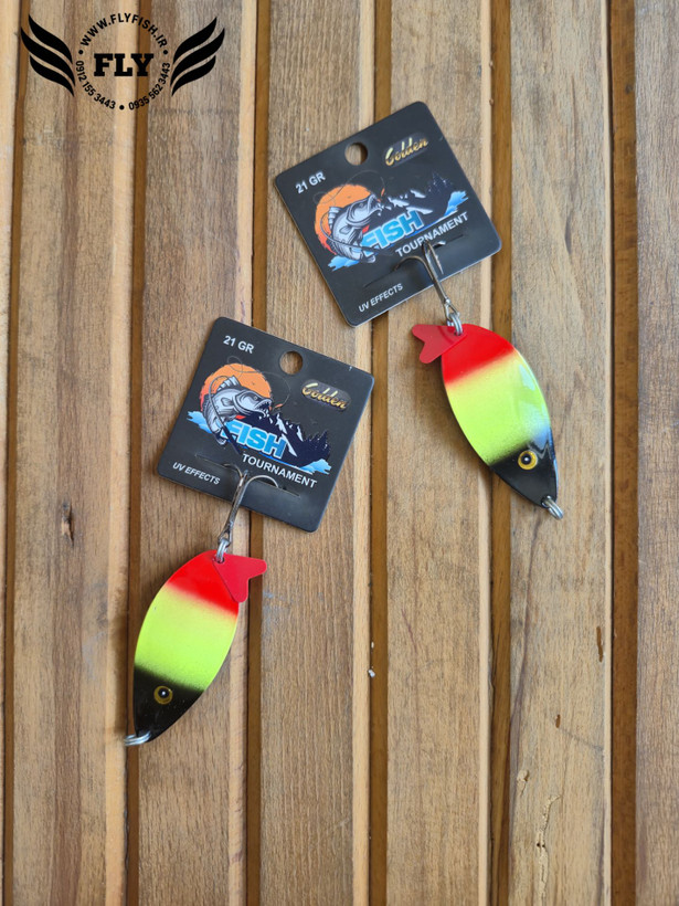 قاشقک ماهیگیری پرچمی 21 گرمی گلدن فیش GOLDEN FISH